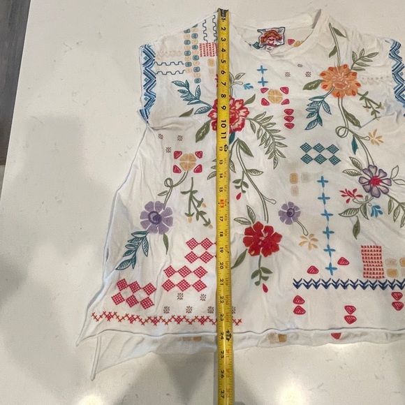 JOHNNY WAS  KATIE RELAXED DRAPE TEE top XS - Picture 9 of 9